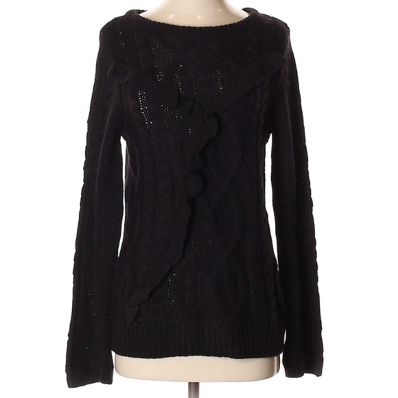 LC Lauren Conrad Cable Knit Boatneck Sweater New - Picture 3 of 8